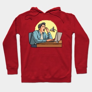 Man Tired Working Hoodie